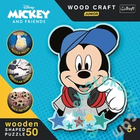 Trefl 50 db-os Wood Craft Shaped Prémium Fa Puzzle - Mickey világa (20199)