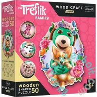 Trefl 50 db-os Wood Craft Shaped Prémium Fa Puzzle - Treflik család (20206)