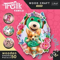 Trefl 50 db-os Wood Craft Shaped Prémium Fa Puzzle - Treflik család (20206)