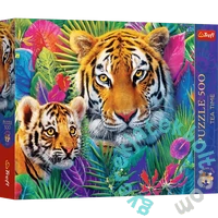Trefl 500 db-os Premium Plus puzzle - Tea Time - Tigrisek a dzsungelben (37625)
