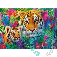 Trefl 500 db-os Premium Plus puzzle - Tea Time - Tigrisek a dzsungelben (37625)