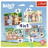 Trefl 4 az 1-ben puzzle (12,24,20,15 db-os) – Bluey világa (34637)
