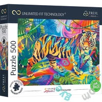 Trefl 500 db-os UFT Prime puzzle - Color Splash - Találkozás a tigrissel (37453)
