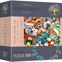 Trefl 501 db-os Wood Craft Prémium Fa Puzzle - Cica karácsonya (20172)