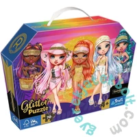 Trefl 70 db-os puzzle táskában - Rainbow High - Glitter effect (53020)