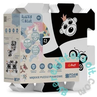 Trefl 8 db-os Szivacs puzzle - Babák és mackók - Fekete,fehér (61616)