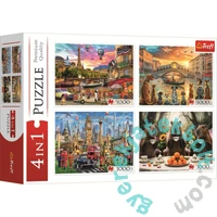 Trefl 4 x 1000 db-os puzzle - Festett városok és kapibarák (94068)