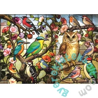 Trefl 1000 db-os puzzle - Színes üvegmadarak (99306)