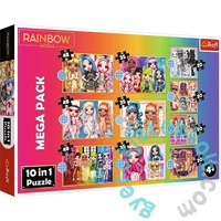 Trefl 10 az 1-ben puzzle (20,35,48 db-os) Mega Pack - Rainbow High (96000)