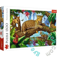 Trefl 1500 db-os puzzle - Leopárdok a fák között  (26160)