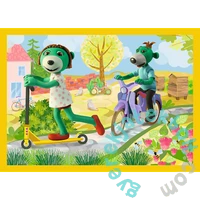 Trefl 4 az 1-ben puzzle (12,15,20,24 db-os) - A Treflik család együtt szórakozik (34358)