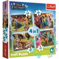 Trefl 4 az 1-ben puzzle (35,48,54,70 db-os) - Encanto (34615)