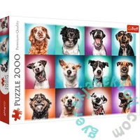 Trefl 2000 db-os puzzle - Mókás kutyaportrék (27119)