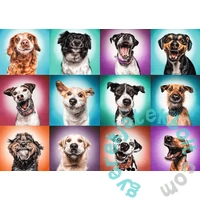 Trefl 2000 db-os puzzle - Mókás kutyaportrék (27119)