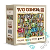 Wooden City 1010 db-os fa puzzle - Könyvespolc (NB1010-0128-XL)