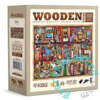 Wooden City 1010 db-os fa puzzle - Múzeumi könyvespolc (NB1010-0136-XL)
