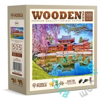 Wooden City 505 db-os fa puzzle - Byodo-In templom, Kyoto, Japán (NB505-0123-L)