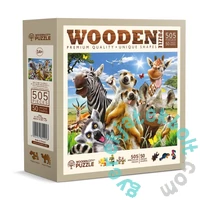 Wooden City 505 db-os fa puzzle - Üdvözöljük Afrikában (NB505-0017-L)
