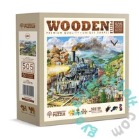 Wooden City 505 db-os fa puzzle - Vasút (NB505-0055-L)