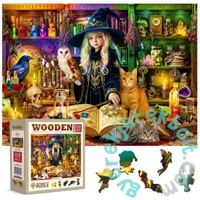Wooden City 1010 db-os fa puzzle - Magical Library (828207)
