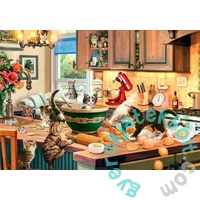 Wooden City 1010 db-os fa puzzle - Royal Cats (828252)