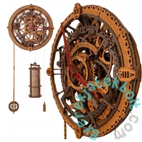 Wooden City WF359 - Industrial Vintage Wall Clock Decoration - Wooden Puzzle