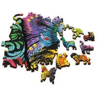 Trefl 501 db-os Wood Craft Prémium Fa Puzzle - Színes kutyus (20160)