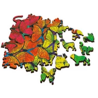 Trefl 501 db-os Wood Craft Prémium Fa Puzzle - Szivárvány pillangók (20159)