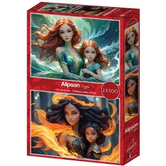 Alipson 2 x 500 db-os puzzle - Collection Mère et Fille - L'Eau et le Feu (50221)