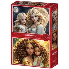 Alipson 2 x 500 db-os puzzle - Collection Mère et Fille - La Lune et le Soleil (50222)