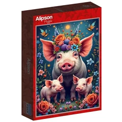 Alipson 1000 db-os puzzle - Pig Family out for a Walk (50237)