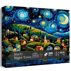 Bboldin 1000 db-os puzzle - Starry Night Town (Z-1053)