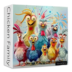 Bboldin 1000 db-os puzzle - Chicken Family (Z-1232)