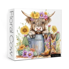 Bboldin 1000 db-os puzzle - Floral Cow (Z-1435)