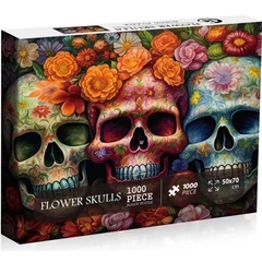 Bboldin 1000 db-os puzzle - Halloween Flower Skull (Z-234)