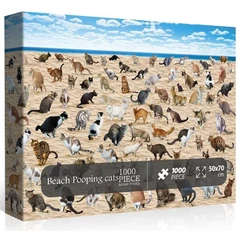 Bboldin 1000 db-os puzzle - Beach Pooping Cats (Z-309)