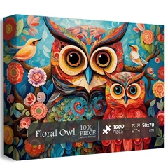 Bboldin 1000 db-os puzzle - Floral Owl (Z-537)