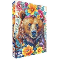 Black Sea 500 db-os puzzle - Among the Flowers - Bear (BS82402)