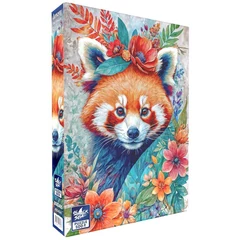 Black Sea 500 db-os puzzle - Among the Flowers - Red panda (BS82405)