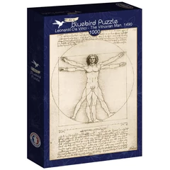Bluebird 1000 db-os Art by puzzle - Leonardo Da Vinci - The Vitruvian Man  1490 (60211)