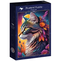 Bluebird 500 db-os puzzle - Floral Cat (90942)