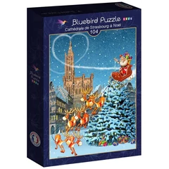 Bluebird 104 db-os puzzle - Strasbourg Cathedral at Christmas (90066)