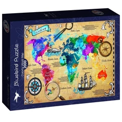 Bluebird 2000 db-os puzzle - Colorful World Map (90506)