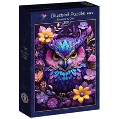 Bluebird 300 db-os puzzle - Flowers & Owl (90845)