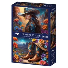 Bluebird 2 x 500 db-os puzzle - Cowgirl and Boots - Far West Collection (90920)