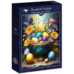 Bluebird 500 db-os puzzle - Easter Eggs and Flowers (90956)
