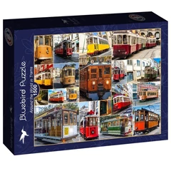 Bluebird 1500 db-os puzzle - Around the World in Trams (91056)