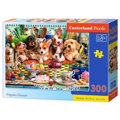Castorland 300 db-os puzzle - Délutáni tea kiskutyákkal (B-030590)