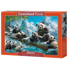 Castorlnad 2000 db-os puzzle - Pandas Winter Fun (C-201013)