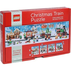 Chronicle Books 4 x 100 db-os puzzle - Lego Christmas Train (21335)